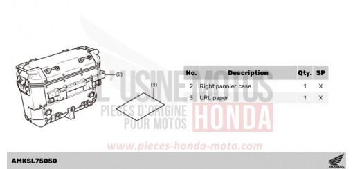 KIT,R PANNIER CASE (AL) CRF1100DP de 2023